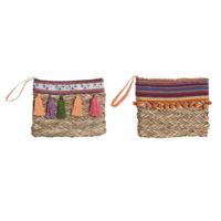 Handtas Hippie DKD Home Decor Multicolour vlechtwerk (26 x 4 x 20 cm) (2 Stuks) - thumbnail