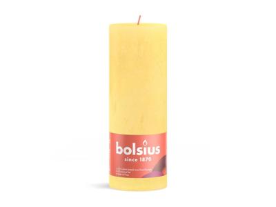 Bolsius Stompkaars Rustiek 19X6,8cm Sunny Yellow Bolsius Stompkaars Rustiek 19X6,8cm Sunny Yellow