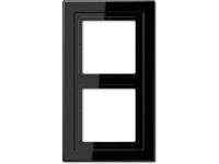 Jung LS Design Afdekraam Zwart 2-voudig Duroplast - thumbnail