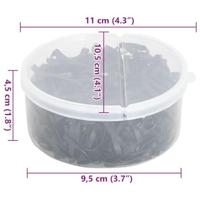 VidaXL Haarelastiekjes paard 500 st silicone zwart - thumbnail