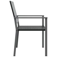 Tuinstoelen 6 st 54x62,5x89 cm poly rattan zwart - thumbnail