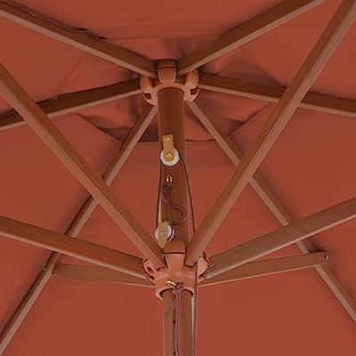 VidaXL Parasol met houten paal 270 cm terracotta