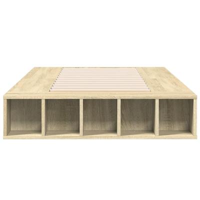 Bedframe bewerkt hout sonoma eikenkleurig 90x190 cm - thumbnail