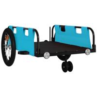 Fietstrailer oxford stof en ijzer blauw - thumbnail