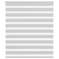 VidaXL Zebra rolgordijn 130x100 cm stofbreedte 125,9 cm lichtgrijs - thumbnail