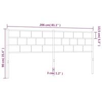 Hoofdbord 200 cm metaal wit - thumbnail