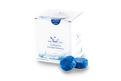 24 StarBlueDisc Toiletblokjes Blauw Jaarverpakking (geschikt voor Geberit Toiletblokhouder)