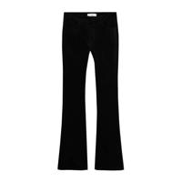 Mango fluwelen broek zwart - thumbnail