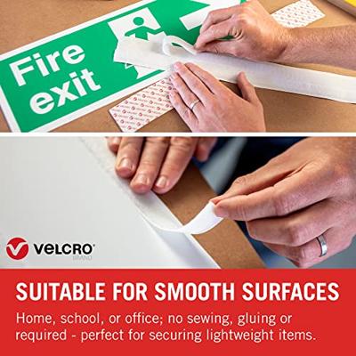VELCRO® VEL-EC60214 Klittenband Om vast te plakken Haak- en lusdeel (l x b) 2500 mm x 20 mm Wit 2.5 m