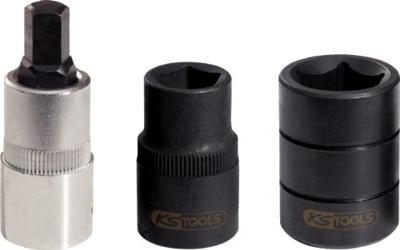 KS Tools 150.2140 1/2 remklauwset, speciale insteekvoetset, 3-delig