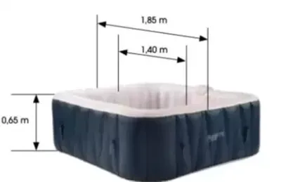 Infinite opblaasbare spa Champion 910 6-persoons vierkant