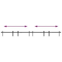 VidaXL Ophangset voor schuifdeur 244 cm koolstofstaal - thumbnail