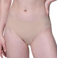 Naadloze slip Airlite Eco - Hipster Classic - Invisible dames onderbroek - Beige - zwart - XL - Huidskleur | Dames slip - Onderbroek - Ondergoed - - thumbnail