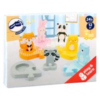 Small Foot houten vormenpuzzel dieren - thumbnail