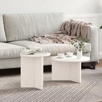 Salontafel 2 pcs Wit Massief grenenhout - thumbnail