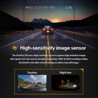 Transcend DrivePro™ 250 Dashcam met GPS Kijkhoek horizontaal (max.): 140 ° 12 V, 24 V GPS met radarherkenning, Time-lapse, G-sensor, WDR, Botswaarschuwing, - thumbnail