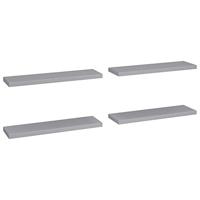 Wandschappen zwevend 4 st 90x23,5x3,8 cm MDF grijs - thumbnail
