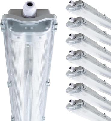 Proventa LED TL dubbel armaturen met 16 lampen 120 cm - Koud wit licht 6500 K - Voordeelverpakking - 8 stuks