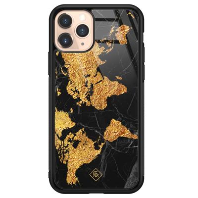 iPhone 11 Pro glazen hardcase - Wereldkaart