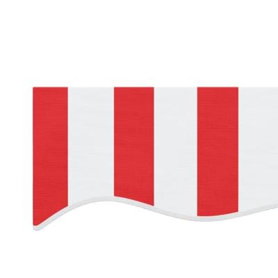 VidaXL Vervangingsdoek voor luifel gestreept 4,5x3 m rood en wit - thumbnail