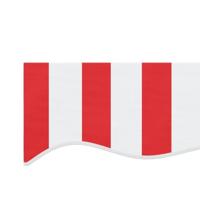 VidaXL Vervangingsdoek voor luifel gestreept 5x3,5 m rood en wit - thumbnail