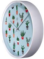 NeXtime NX-7348 Wandklok NXt Cactusdia 30cm Kunststof Wit - thumbnail