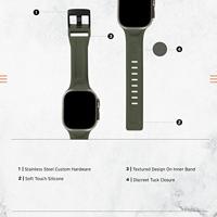 URBAN ARMOR GEAR UAG Horlogebandje compatibel met Apple Watch 49/45/44/42mm voor iWatch Series Ultra 2/Ultra/SE2/9/1-8/SE Scout Horlogeband, Groen, 49/45/44/42mm, Klassiek - thumbnail