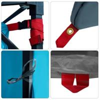 Tent met dak Anders met luchtopening Blauw en Zwart 291 x 291 cm - thumbnail
