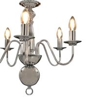 VidaXL Kroonluchter 5xe14 zilverkleurig - thumbnail