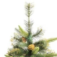 VidaXL Kunstkerstboom met scharnieren en dennenappels 240 cm - thumbnail