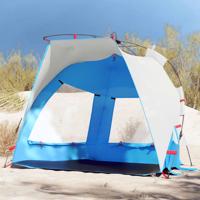 VidaXL Strandtent 2-persoons waterdicht snelontgrendeling azuurblauw - thumbnail