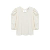 Mango top met open detail ecru - thumbnail