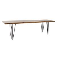 Bank DKD Home Decor 160 x 46 x 46 cm Natuurlijk Zwart Lichtbruin Alpino - thumbnail
