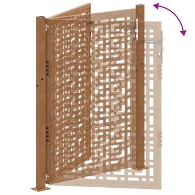 Poort met kruisontwerp 105x130 cm weervast staal Poort met kruisontwerp 105x130 cm weervast staal