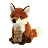 Eco Nation Pluchen knuffel - vos - 23 cm - thumbnail