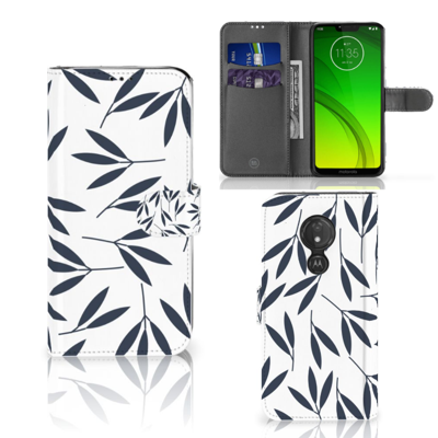 Motorola Moto G7 Power Hoesje Leaves Blue