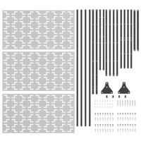 VidaXL Privacyscherm grijs 100 x 50 x 180 cm staal - thumbnail