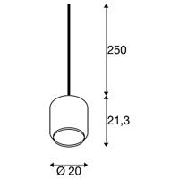 SLV PANTILO 20 1003005 Hanglamp LED vast ingebouwd Energielabel: E (A - G) Koper - thumbnail