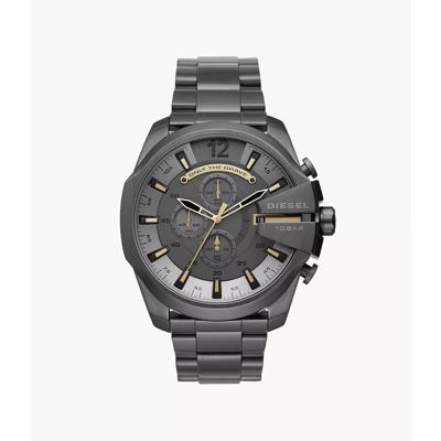 Diesel heren chronograaf Mega Chief Gunmetal roestvrijstalen armbandhorloge 51 mm - Gun