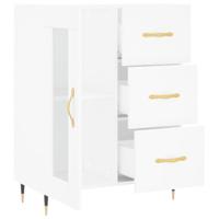 Dressoir 69,5x34x90 cm bewerkt hout wit - thumbnail