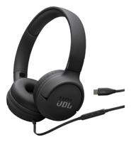 JBL Tune 520C Comfort Fit bedrade on-ear koptelefoon met microfoon, JBL Pure Bass-geluid, EQ-presets, USB-C-connectiviteit, opvouwbaar ontwerp en knoopresistente kabel, zwart - thumbnail