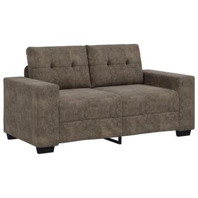 Loveseat met kussen Donkergrijs Kunstleer
