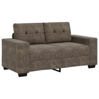Loveseat met kussen Donkergrijs Kunstleer - thumbnail