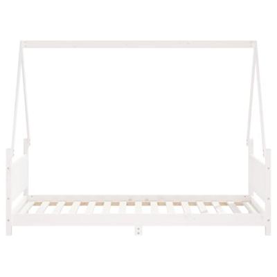 Kinderbedframe 90x190 cm massief grenenhout wit