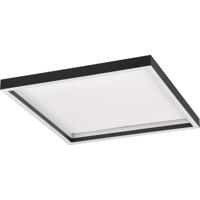 LED Plafondlamp Vierkant 20W - Warm Wit 3000K - Metaal Mat Zwart - thumbnail