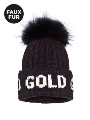 Goldbergh Hodd Faux Pom Dames Muts Black One Size Goldbergh Hodd Faux Pom Dames Muts Black One Size