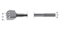 Rotec SDS-MAX Bouchardeerbeitel 45x45 mm / 16 Tanden - 2151080 - thumbnail