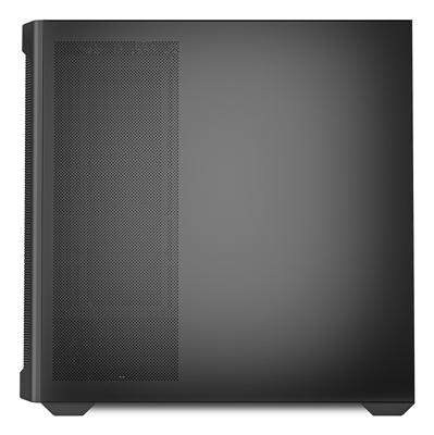 Sharkoon mk4 rgb strip mini tower behuizing (zwart | 2x usb-a | 1x usb-c | rgb)