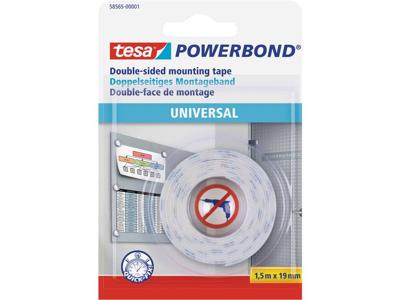 tesa UNIVERSAL 58565-00001-00 Montagetape tesa Powerbond Wit (l x b) 1.5 m x 19 mm 1 stuk(s)