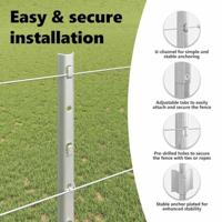 VidaXL Hek met paal zilver 1,2 x 25 m staal - thumbnail